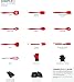 SimplexSilicone Classic 7pc Premium NonStick Heat Resistant Silicone Cooking Kitchen Utensils with Hygienic Solid Coating - Includes Spoon, Spatula, Pasta Fork, Turner, Ladle, Tongs, Whisk (Apple Red)