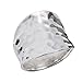 .925 Sterling Silver Concave Hammered Surface Ring, Size 10