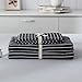 LIFETOWN Jersey Knit Cotton Duvet Cover Twin, Twin XL Black White Striped Duvet Cover Set 3 Pieces, Super Soft and Easy Care
