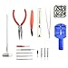 Watch Jewelry Repair Tool Kit, TFSeven Professional 16Pcs Repair Tool Set with Back Opener Band Pin Strap Link Remover with Hammer Screwdrivers Wrench Cutter Spring Bar for Men Women Kids Wristwatch