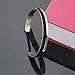 WUSUANED Hair Tie Bracelet Stainless Steel Grooved Cuff Bangle Gift for her (Silver)