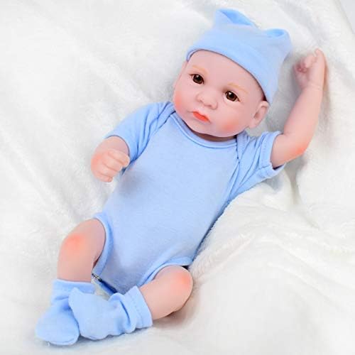 10inch Realistic Reborn Baby Doll Handmade Silicone Full Body Washable Boy Doll for Children's Day Gift