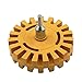 Wheel Car Decal and Sticker Remover with Drill Adapter Kit 4 inch Rubber Graphics Removal Tool for Removing Pinstripes, Stickers, Adhesive Vinyl Decals