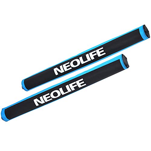 Neolife Aero Round Roof Rack Pads for Car Surfboard Kayak SUP Snowboard Racks 28 Inch Long Blue [Pair]