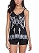 Urban Virgin Womens 2 Piece Bikini Spaghetti Strap Printed Padded Tank Top Tankini Swimsuits For Women