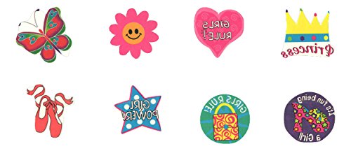 It's Fun Being a Girl Tattoo Set (8 Tattoos, 8 Styles; 1.5" Each)