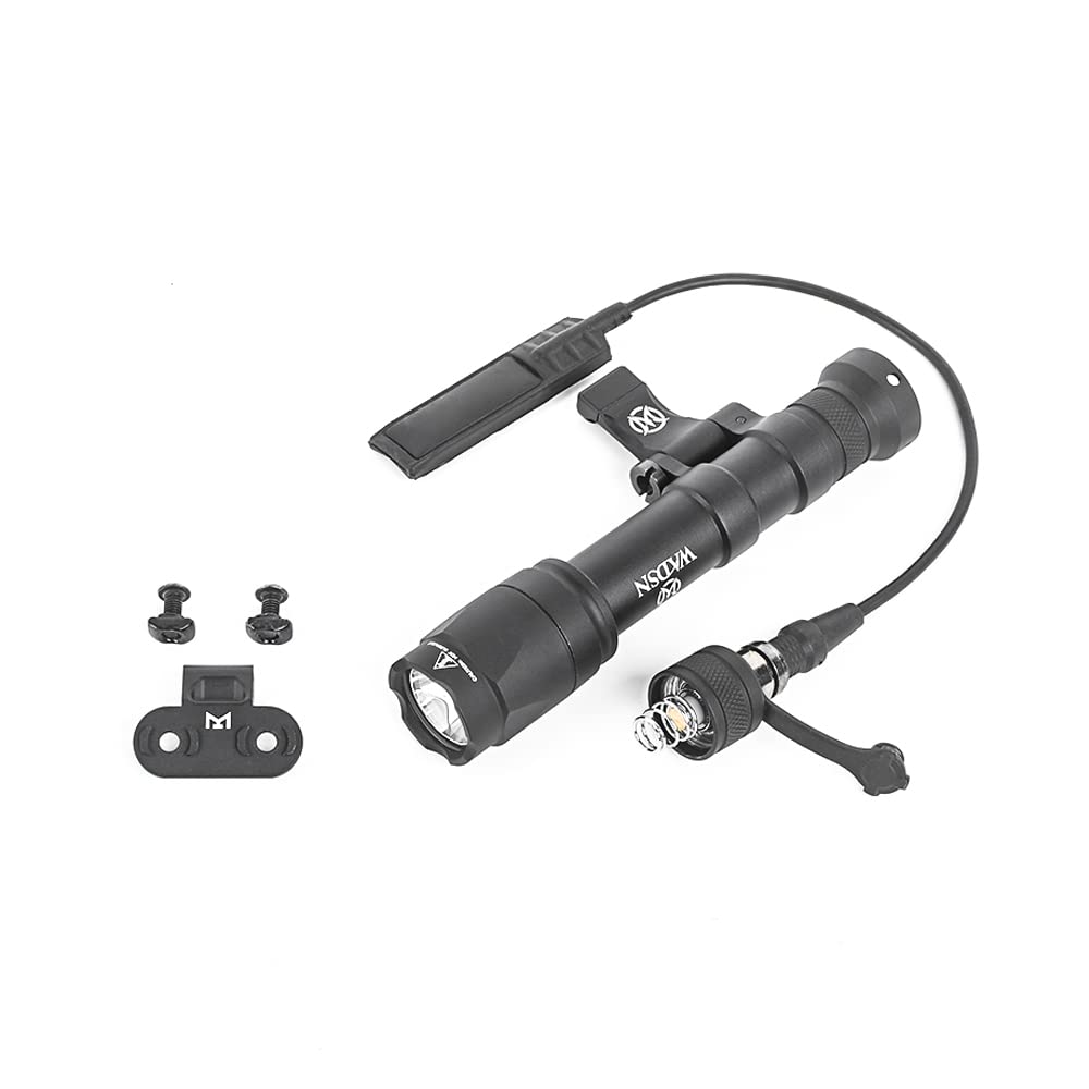 SBGJMY M640C Tactical Torch Flashlight 800 Lumen with Pressure Pad and Tail Button Switch Rotating Mount Torch for Mlok Keymod and 20mm Picatinny Rail System