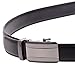 Vbiger Men's Leather Belt Sliding Buckle 35mm Ratchet Belt Black 42