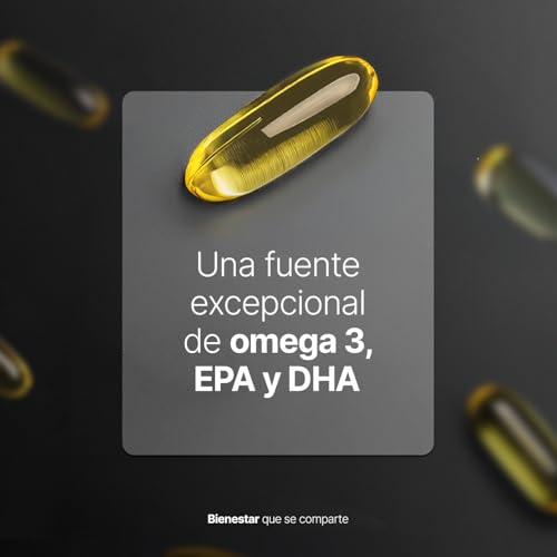 Omega 3 Aceite Puro de Salmón de 200 Cápsulas con 1000 mg por porción. Ingredientes Naturales. Omega 3 Salmon Oil B Life.