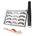 Magnetic Eyelashes with Eyeliner, JDO 12 PCS Upgraded 3D Magnetic Eyelashes and Eyeliner, Reusable Fake Lashes No Irritation No Allergy 3 Styles Lashes with Applicator for Party Dating Wedding