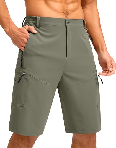 Pudolla Men's Hiking Shorts 11" Lightweight Cargo