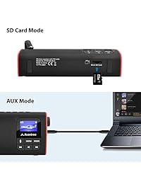 Radio FM portátil 3 en 1 de Avantree con altavoz Bluetooth y reproductor de tarjeta SD, Auto Scan Save, pantalla LED, batería recargable (No AM)   SP850