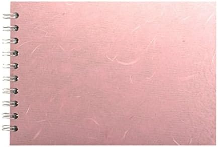 Pink Pig A5 Landscape Watercolour Sketchbook - Ameleie Watercolour Paper - 25 Leaves - Pale Pink