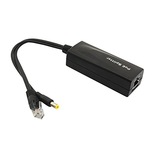 ELP Power Over Ethernet Poe Splitter Adapter Injector 10/100m Poe Splitter to Power Non-poe Cameras, Poe Adaptor, Auto Detect, Designed for Hd Ip Video Surveillance Systems