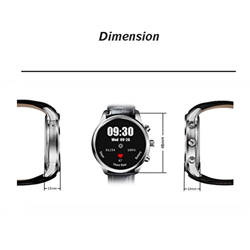 L@YC New Business Android 5.1 Smart Watch 3G Fitness Watch with SIM Card Slot,Call/SMS/Twiter/Facebook/Whatsapp/HD Touch Screen for iPhone iOS Android Phones, Black