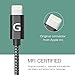 [Apple MFi Certified] Gshine® 3ft(0.9m) Durable Nylon Braided Lightning to USB Cable for iPhone 6 / 6 Plus, Beats Pill+ and More (Black)