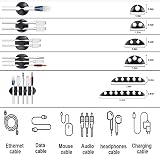 N NOROCME Cable Management Organizer Kit 152pc Black Wire Sleeve Holder Ties view 3
