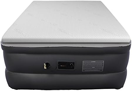 Top Rated Fox Air Beds Plush High Rise Inflatable Air Mattress with Premium Gel Memory Foam Mattress Topper and Form Pillows (Full)