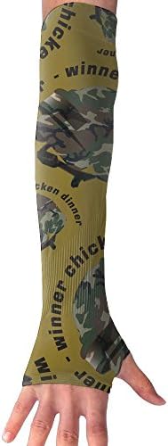 P5cle Outdoor Winner Winner Chicken Dinner Helmet Camouflage Men Women Youth Warmer Arm Sleeves Athletic UV Protection Arm Sleeves For Cycling