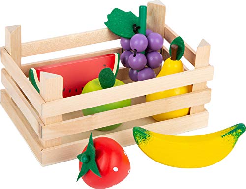 Small Foot 11755 Kaufladen-Obst mit Kiste, Zubehör aus Holz für die Kinderküche, Rollenspielzeug für Kinder ab 3 Toys… – Bild 3