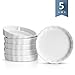 Sweese 505.001 Porcelain Ramekins Round Tart Pan Mini Fluted Quiche Dishes - 5 Ounce for Creme Brulee - Set of 6, 4.8 x 0.8 Inch, White