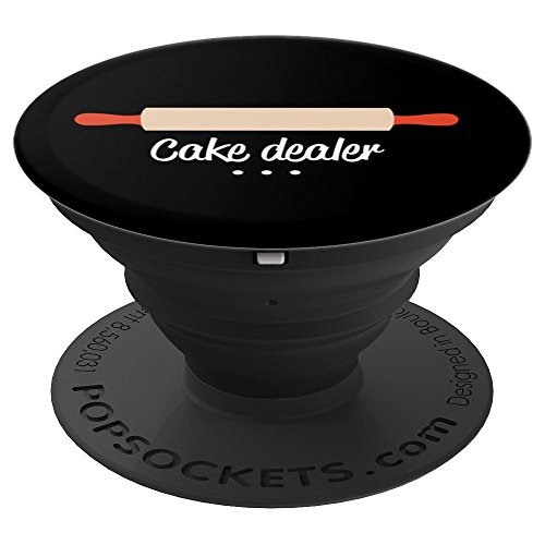 Rolling Pin PopSocket Baker Cake Dealer Black - PopSockets Grip and Stand for Phones and Tablets