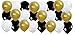 Golden Happy 75th Birthday Decorations Letter Balloon Set, Helium Large 40'Inch 75 Number Balloon, 16 Inch Gold Letter Mylar Foil Balloon and 2 Heart Shape foils. Free Bonus-Metallic Balloons