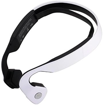 PowerRider Wireless Bone Conduction headphones Bluetooth Earphone Sport Headset Built-in Microphone for Running Cycling Riding Driving and Jogging (white)