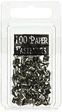 Creative Impressions Mini Metal Paper Fasteners 100/Package, Pewter Square