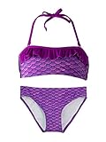 Fin Fun, Bandeau Bikini Set, Asian Magenta Top, Asian Magenta Bottom, Girl's Medium