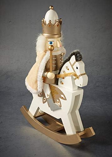 Upgrade Products Beautiful Large 40cm Christmas Nutcracker Soldier on a Rocking Horse