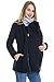 Smallshow Women's Fleece Zip Up 3 in 1 Maternity Baby Wearing Hoodie Sweatshirt Jacket Large Black