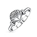 Nautical Island Beach Tropical Sea Shell Midi Toe Ring Oxidized 925 Silver Sterling Adjustable