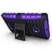 Microsoft Nokia Lumia 435 Case - Tough Rugged Dual Layer Protective Case with Kickstand for Microsoft Nokia Lumia 435 - Purple