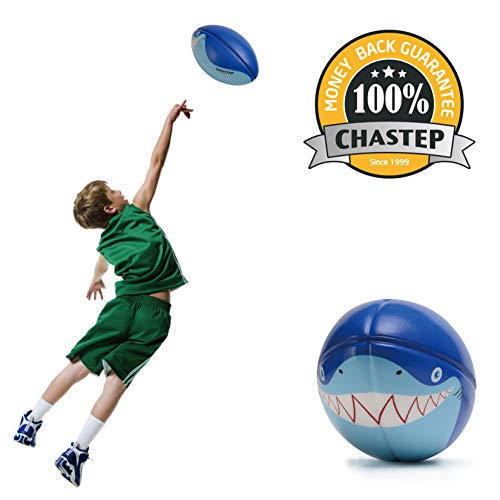 Chastep Toy Balls for Toddlers, 6 inch Training Football Indoor & Outside Play Bounce Foam, Laughing Shark - Thumbnail 5