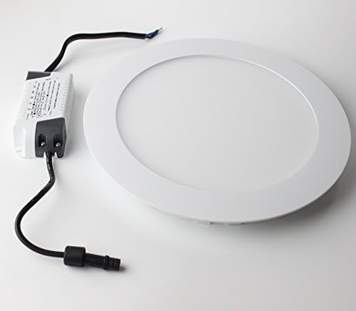 Hotenda Round LED Panel Recessed Ceiling Light ,Ultrathin LED Bathroom Lighting Fixtures 20W 1500LM 3000K(Soft White), The Hole Size Of Back:285MM, AC110-240V, LED Driver Include