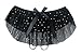 Trixx Intimates Women's Sparkly Black Mesh Mini Skirt Open Crotch Thong