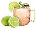 Chef's Star Set of 2 Handmade Hammered Copper Moscow Mule Mug and 2 Copper Shot Glasses - 100% Pure Copper with Brass Handle - Hammered Moscow Mule Mug Cup