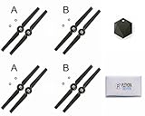 4 Pack Yuneec Black Propeller Rotor Blades + XY Find-It Beacon, Never Lose Your Drone - 2 Each of Sets A and B (Clockwise and Counter-Clockwise Rotation) for Q5004K, Q500+, and Q500 Quadcopter