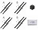 4 Pack Yuneec Black Propeller Rotor Blades + XY Find-It Beacon, Never Lose Your Drone - 2 Each of Sets A and B (Clockwise and Counter-Clockwise Rotation) for Q5004K, Q500+, and Q500 Quadcopter