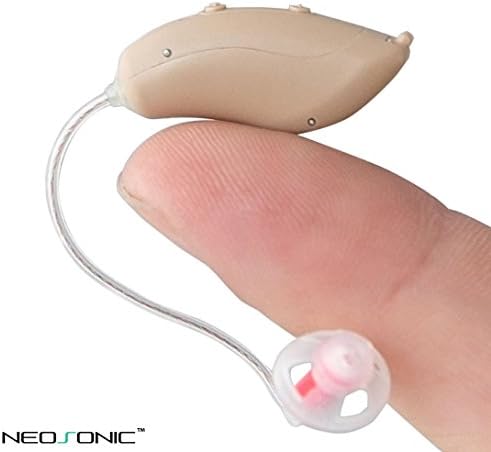 Neosonic Hearing Amplifier Mini RIC, Tiny Yet Powerful Aid Digital Sound Amplifying Devices with Adaptive Feedback Cancellation and 4 Preset Listening Programs, for Adults and Seniors