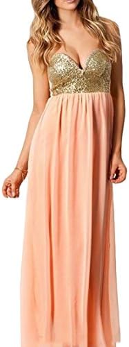UUYUK Womens Sexy Sequins Strapless Backless Formal Dress Aspic US XS