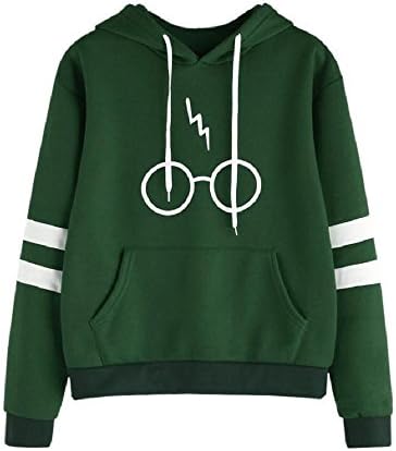 Womens Pullover Sweatshirt Hooded Hoodies,Ladies Womens Hoodies Fashion Long Sleeve Harry Potter Glasses Prints Hoodie Hooded Sweatshirt Jumper Pullover Tops Blouse by LuckUK