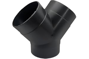 Cotonlake Car Heater Warm Straight 3 Way Air Ducting Pipe 75mm Y Shape Outlet Connector 3 inch Duct Joiner Connector Pipe Black Plastic