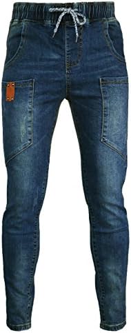 PHOENISING Women's Drawstring &amp; Elastic Band Jeans Fashion Boyfriend Style Pants