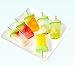 Chichic Popsicle Molds, Ice Pop Maker, Ice Pop Molds, BPA-Free, Repeated Use, Set of 6 (Oval, Sky Blue)