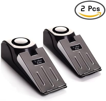 DIAOSnx Door Stop Alarm System Anti-theft Door Stopper Sirens Security Door Wedge for Traveling (Set of 2)