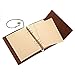 Leather Notebook, Vintage Refillable Writing Journal Spiral Bound Notepad Travel Diary to Write in for Women Men with Lined Pages and 5 Binder Dividers