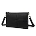 Galaxy Wolf Women Leather Crossbody Bag,Clutch Purse Shoulder Bag for Travelling Black