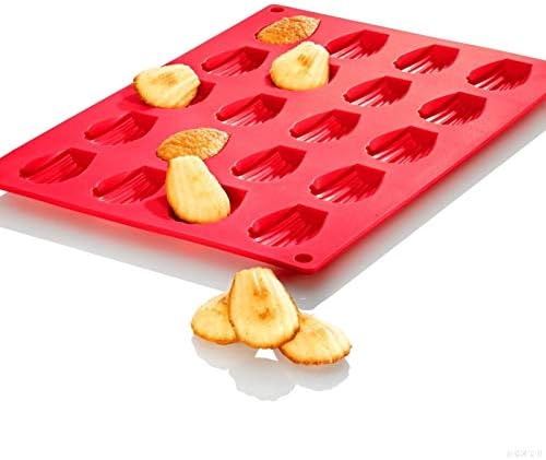 マドレーヌ型ケーキパン ノンスティックシリコン球状マドレーヌ耐熱皿型 オーブンでケーキ 倉庫 チョコレート 赤 個のキャビティ ビスケットを焼くために使用